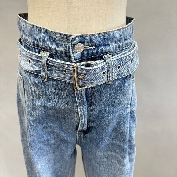 AGOLDE Reworked 90s Paperbag Jeans  Straight Leg High Rise Size 26 - Picture 12 of 16